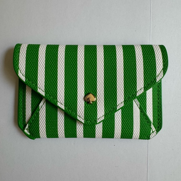 kate spade Accessories - Kate Spade New York x Target Striped Envelope Card Case Green White